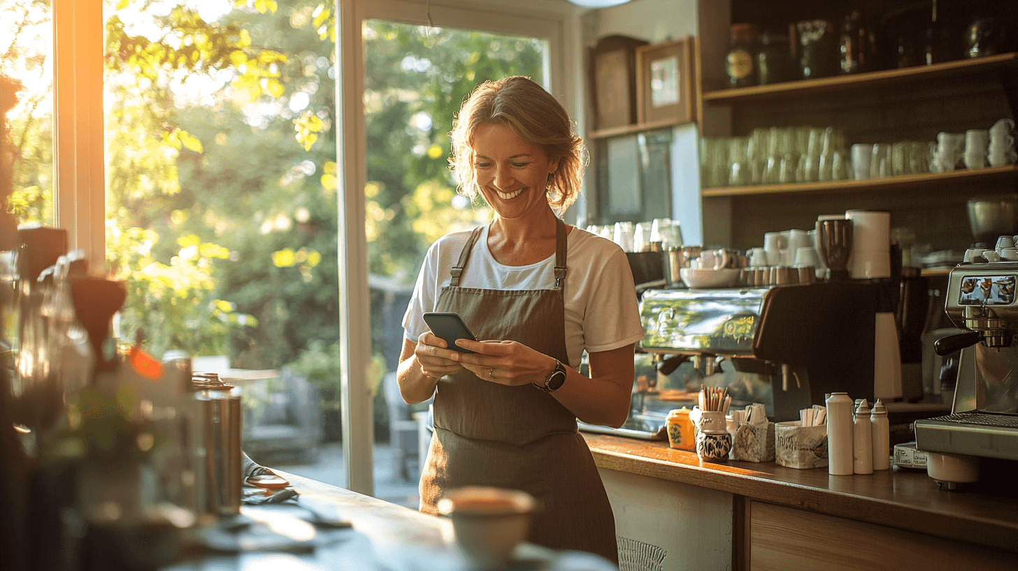 Restaurant owner using AmpSocial